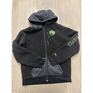 New Era Minnesota Timberwolves Sherpa Hoodie Jacket Black Men’s Large